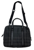 Burberry Charcoal Check Briefcase Document Bag