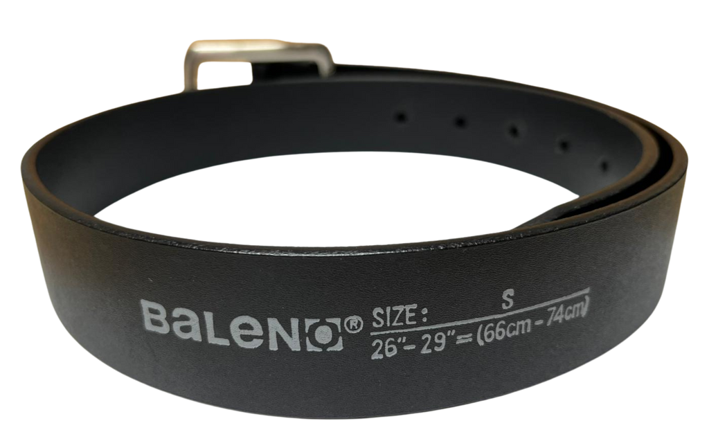 Baleno Leather Belt Black Size 29in