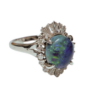 PT900 Black Opal Ring 7G Size 17