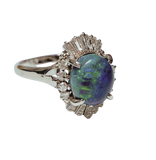 PT900 Black Opal Ring 7G Size 17