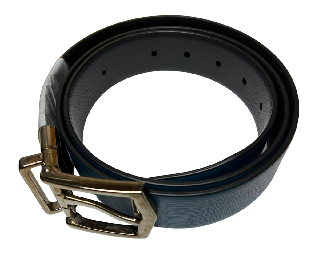 Burberry Reversible Leather Belt BlueBlack