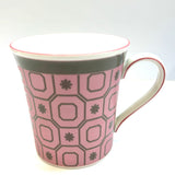 Wedgwood Palladio Bone China Pink and Grey Mug