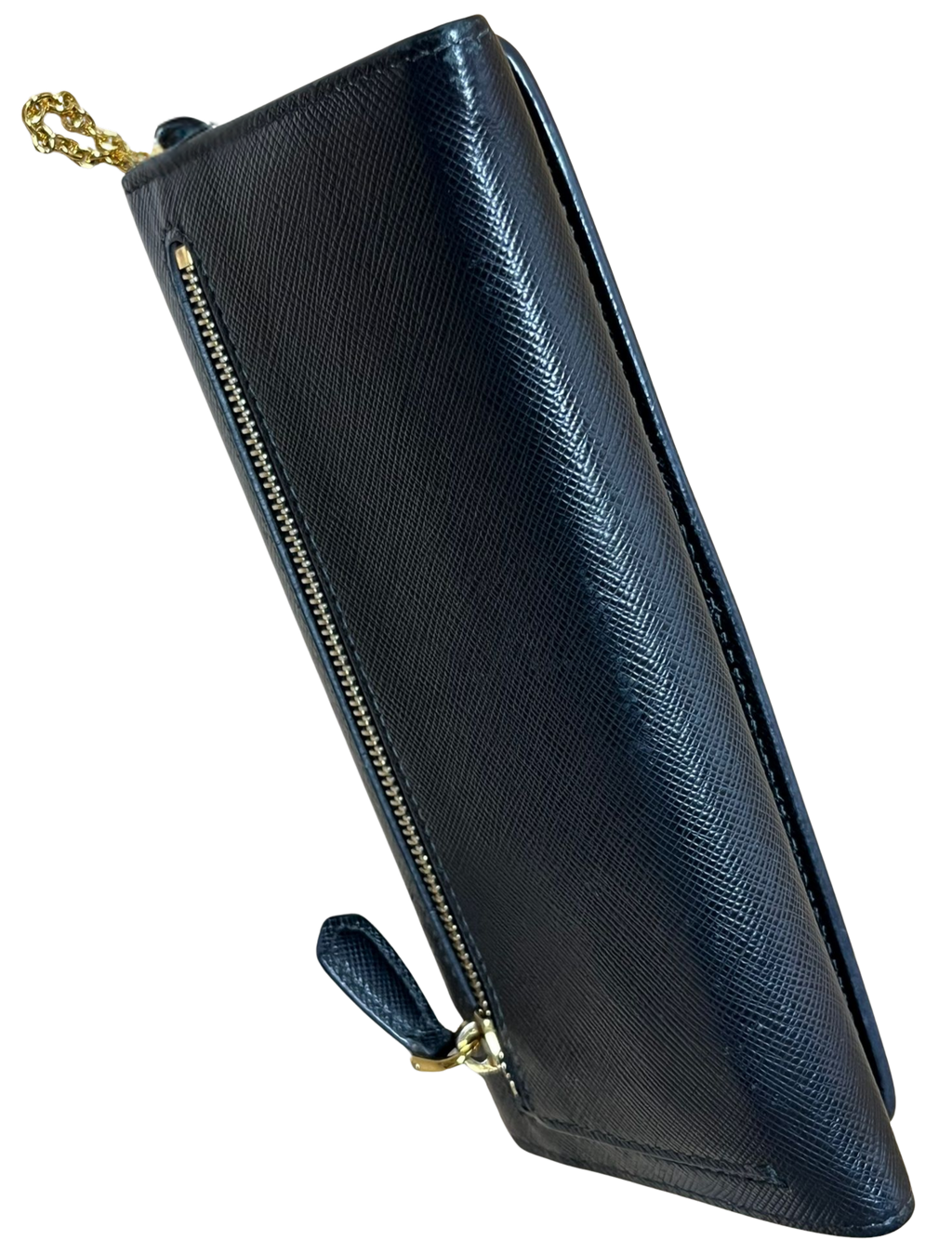 Prada Large Saffiano Leather Wallet Black