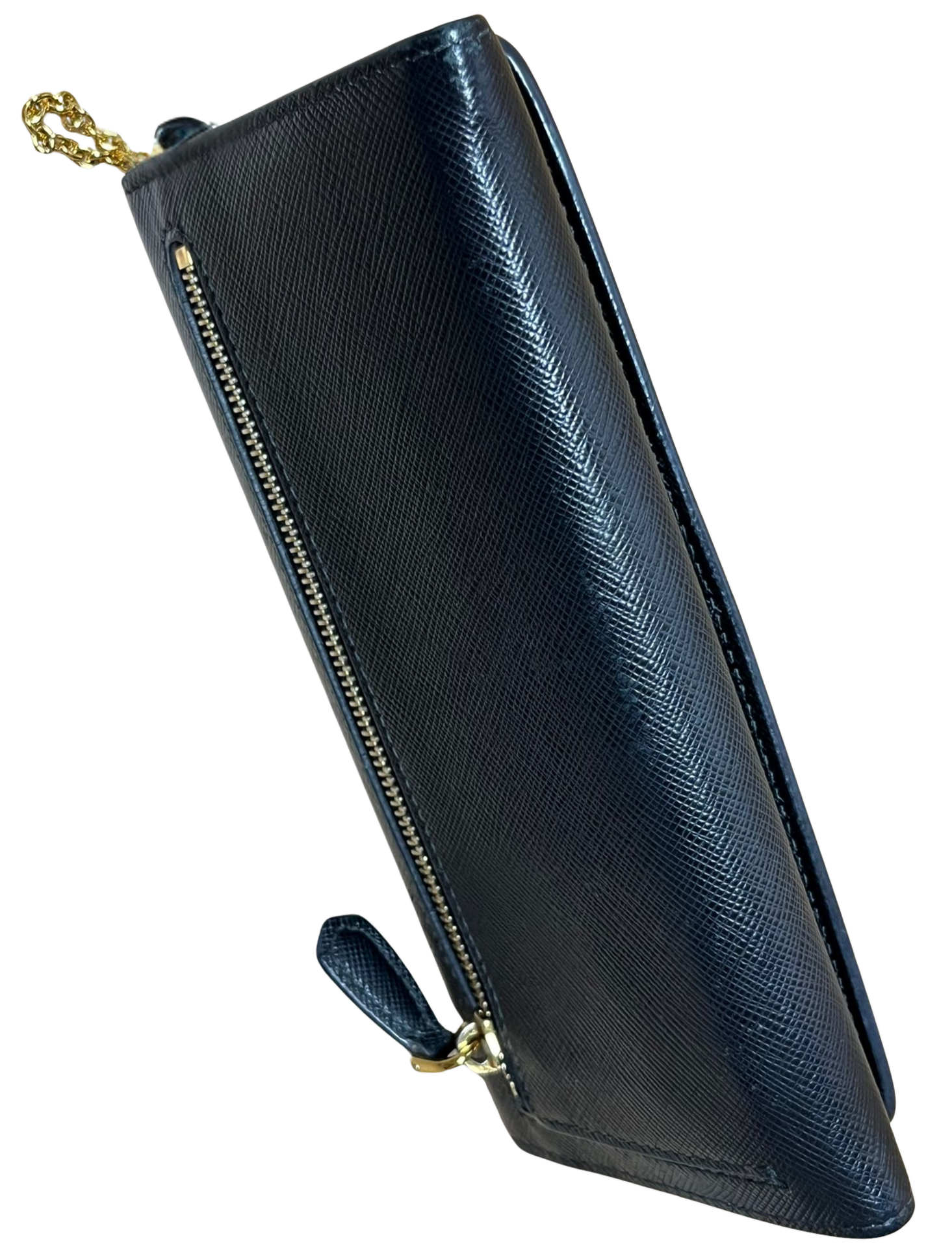 Prada Large Saffiano Leather Wallet Black