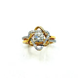 18KYG Diamond Star Ring