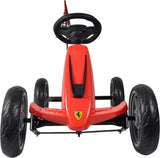 Ferrari Racing Pedal Go Kart | Realistic Design, LED Headlights, 2 Speeds, Rechargeable Battery