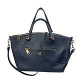 Coach Leather Navy Blue 2 way Bag 58874 W35H22D10