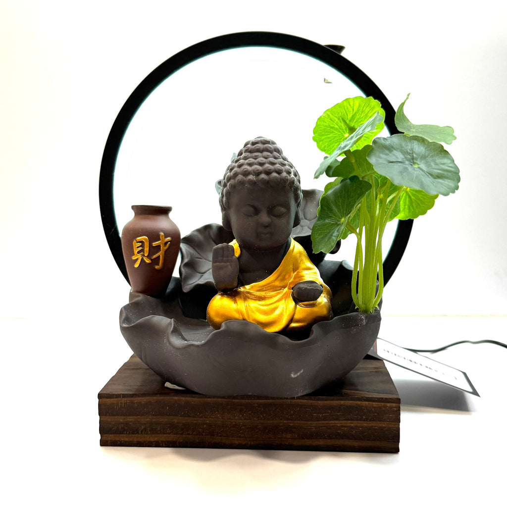 Baby Buddha With LED Ring (Adjustable Light)