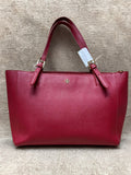 Tory Burch Red Leather Medium York Buckle Tote