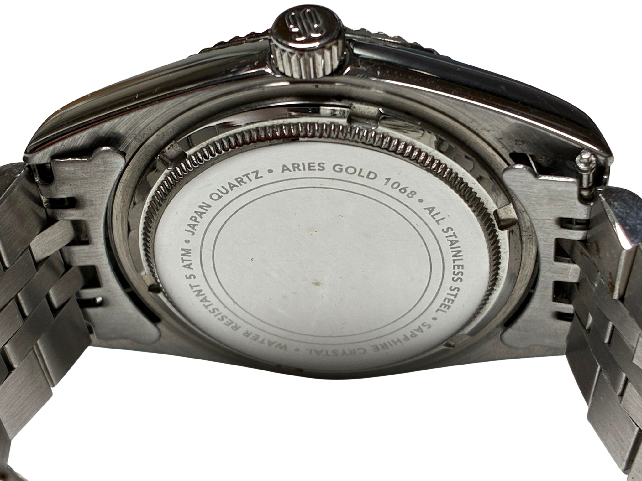 Aries Gold G 1068 Heritage Series Glitter Silver Stainless Steel Strap Watch Secondary image