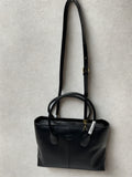 Tods Tote Handbag Leather Medium Black