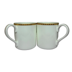 Tiffany & Co D8H9 Gold Band Pair Mug Set