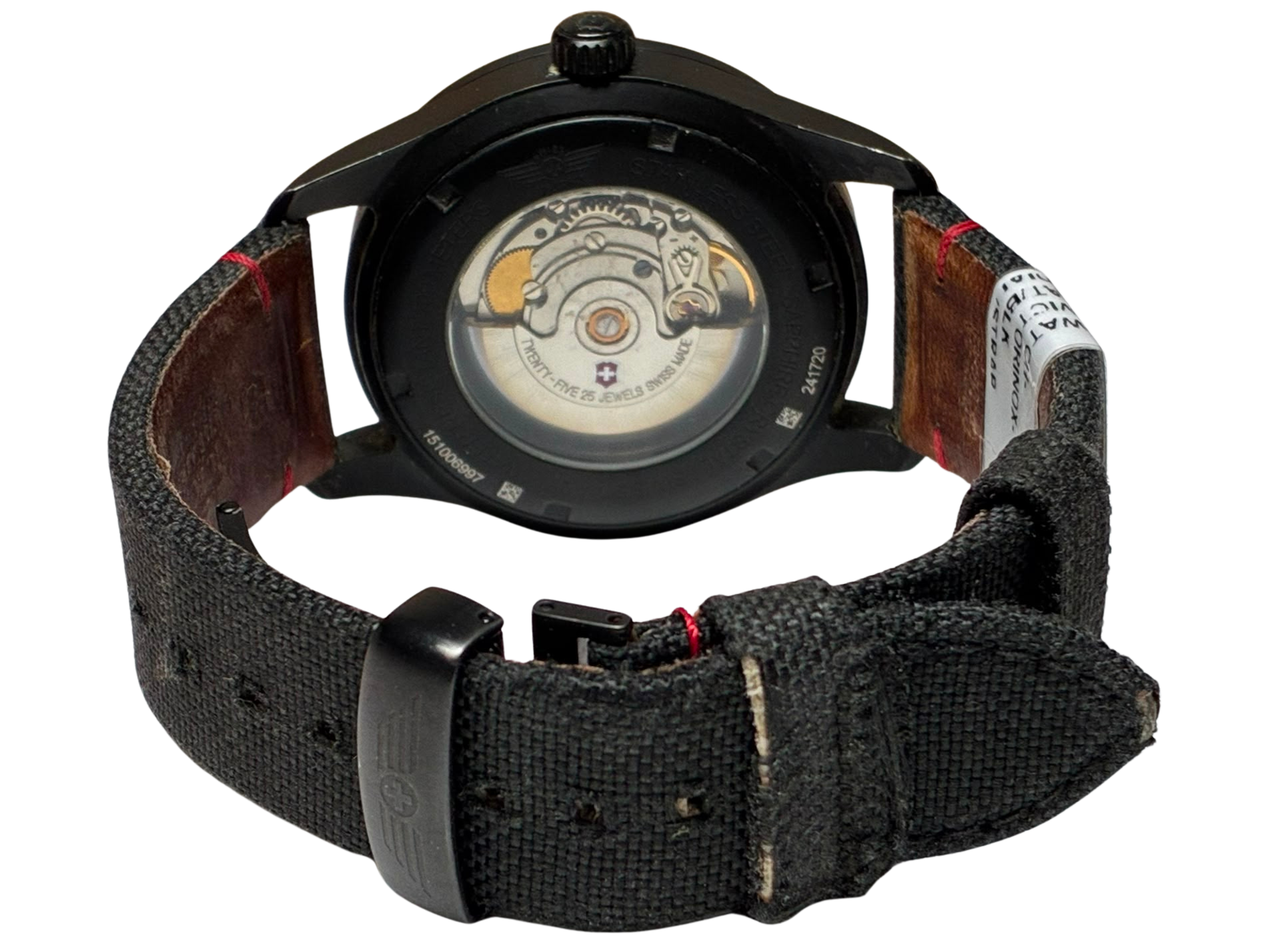 Victorinox 241720 Swiss Army Airboss Mechanical Black Edition Watch 42mm