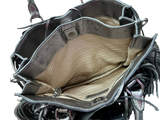 Prada Nappa Leather Fringe Tote Bag Metallic Silver
