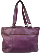 Coach F15235 Violet Purple Studded Leather Shoulder Bag