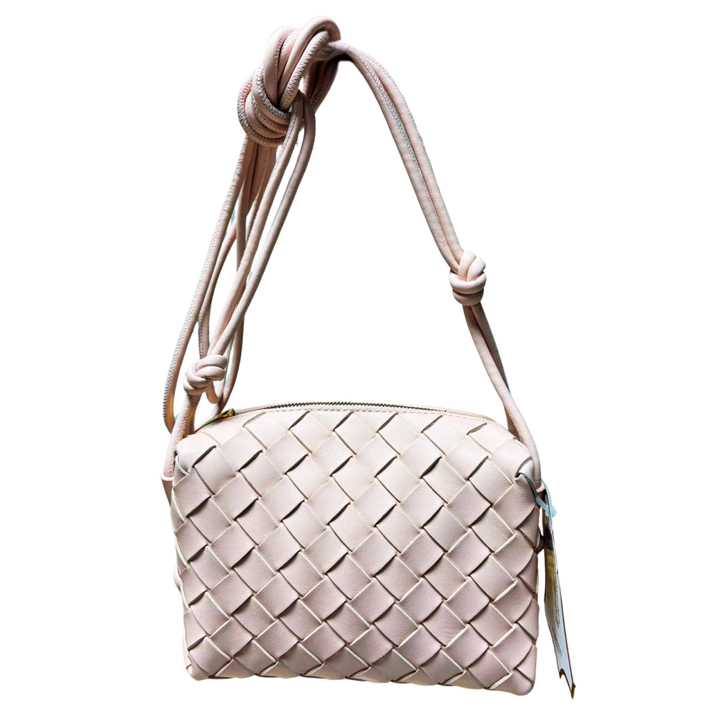 Bottega Veneta Intrecciato Mini Loop Camera Bag Leather Pink