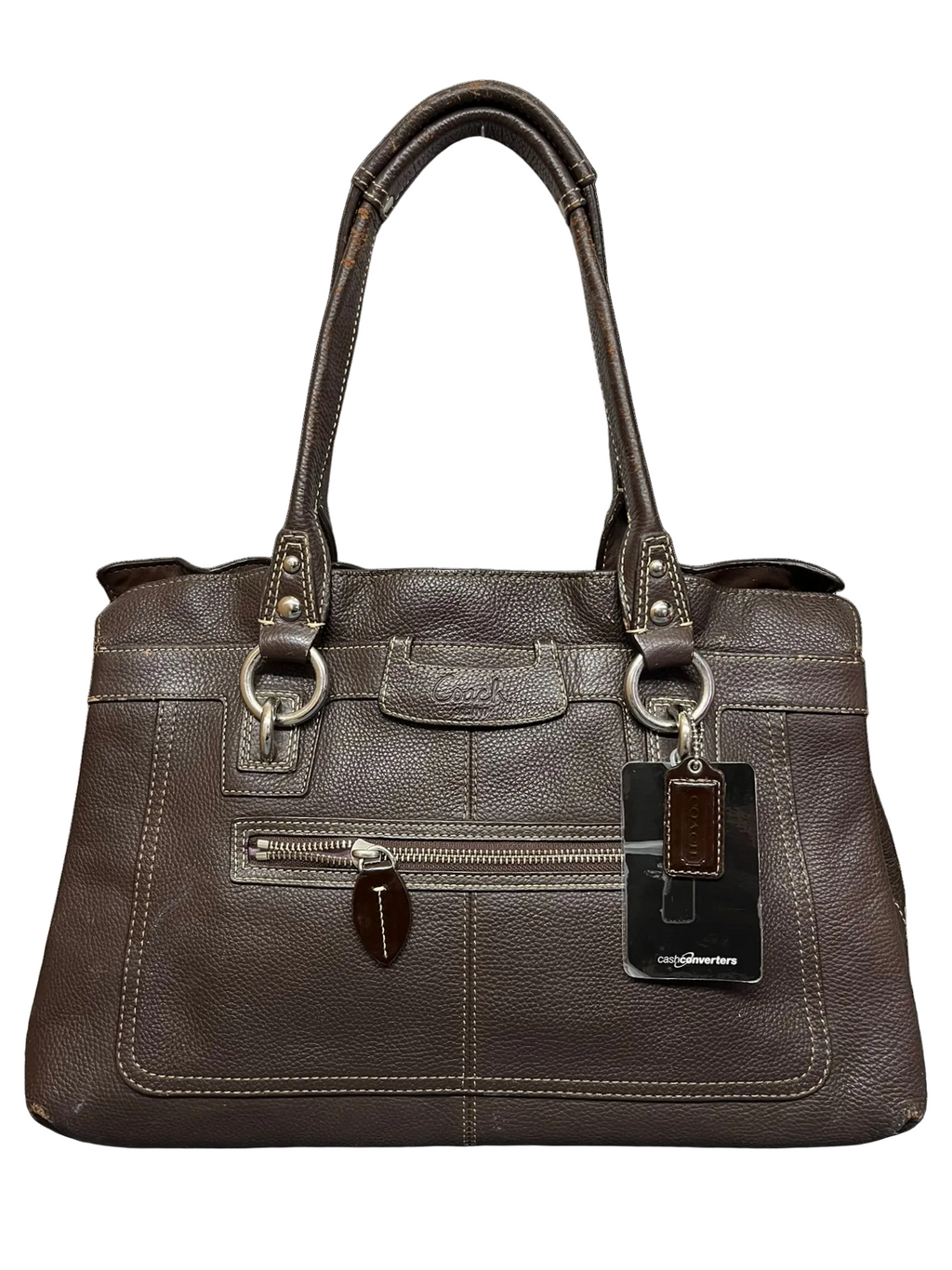 Coach Penelope Tote Bag Brown Pebbled Leather