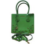 Michael Kors Mercer Floral Embellished Tote Vibrant Green Leather