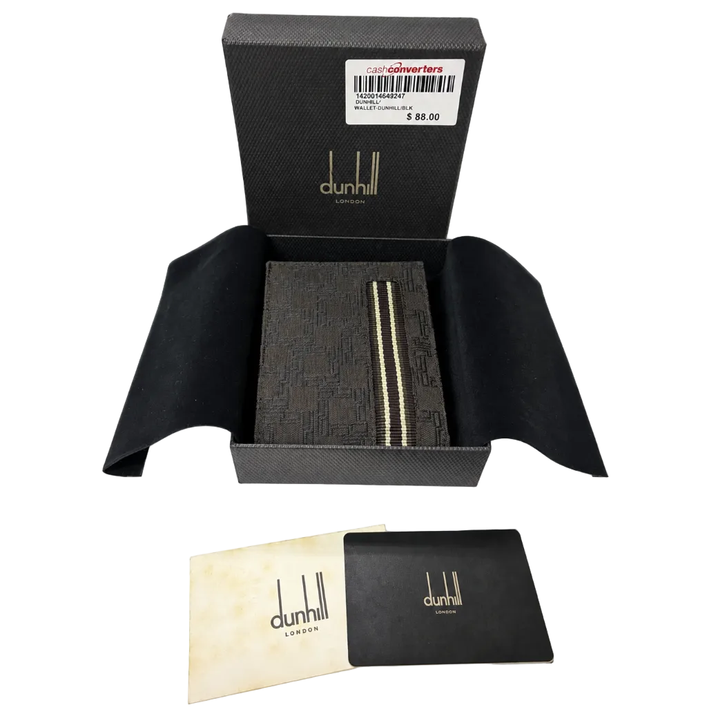 Dunhill D Eight Geometric Pattern Bifold Wallet