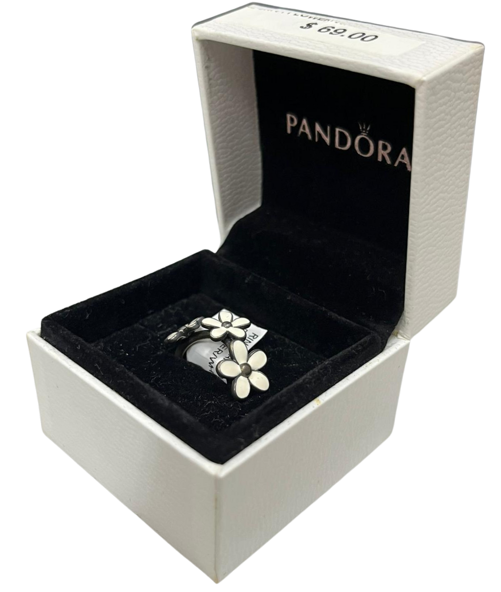 Pandora Triple Daisy Sterling Silver Ring