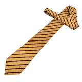 Celine Silk Gold Red Stripes Necktie