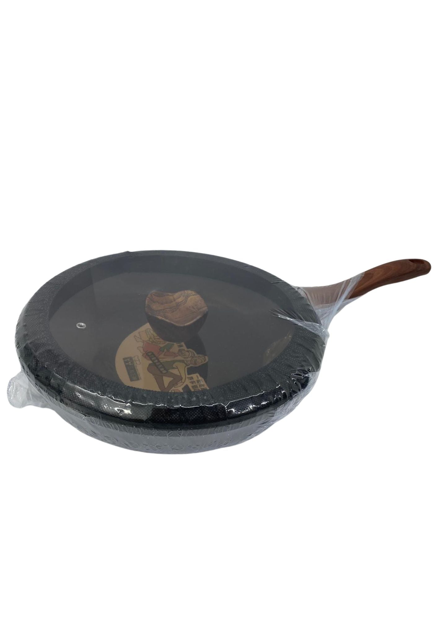 Frying pan with Lid and Wood Handle 28CM Secondary image