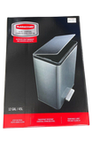 Rubbermaid 2112520 Stainless Steel Metal StepOn 12G Trash Can Charcoal