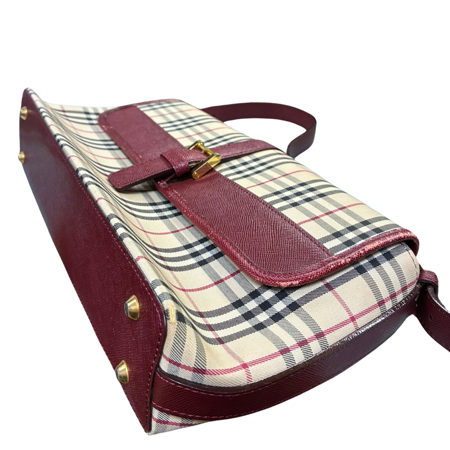 Burberry Nova Check Canvas Shoulder Bag
