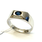 750WG Blue Sapphire & Diamond Ring