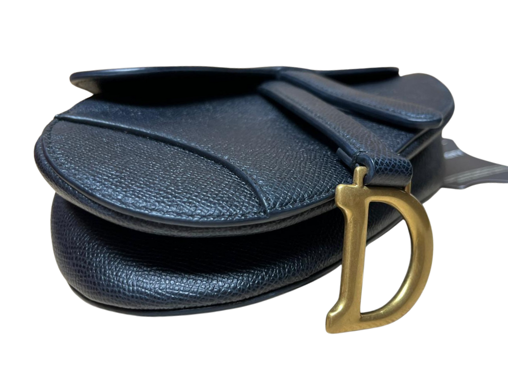 Dior Saddle Bag Mini Black Grained Calfskin