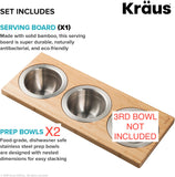 Kraus Kore Set Of 2 Stainless Steel Round Bowls KSC1003BB