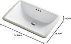 Kraus KCU241 Ceramic Undermount Rectangular Bathroom Sink 20.86 x 14.37 x 8.13 Inches White