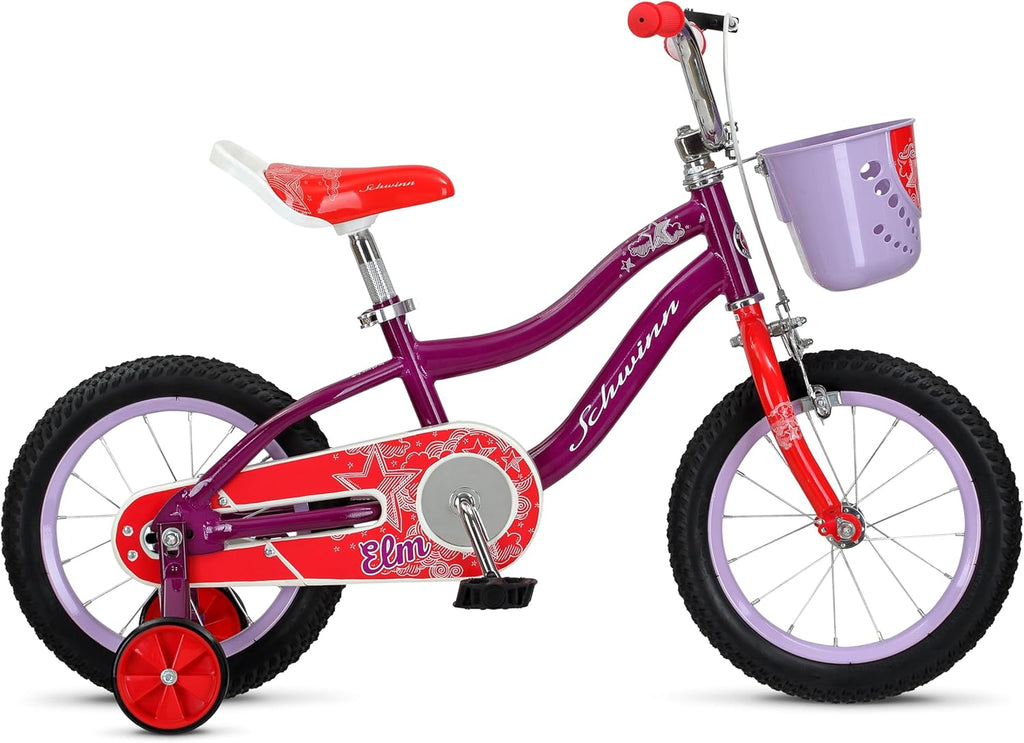 Schwinn ‎S0403AAZ Elm Girls Bike For Toddlers And Kids 14in Purple