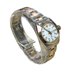 Rolex 6718F Automatic Roman White Dial Half Gold Lady Watch