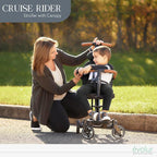 Evolur Cruise Rider Stroller with Awning, Lightweight Umbrella Stroller with Compact Folding, Easy to Carry Travel Stroller, Black