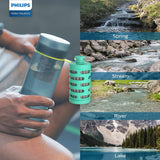 Philips Water GoZero Active BPAFree Water Bottle with Fitness Tap Water Filter 590ml