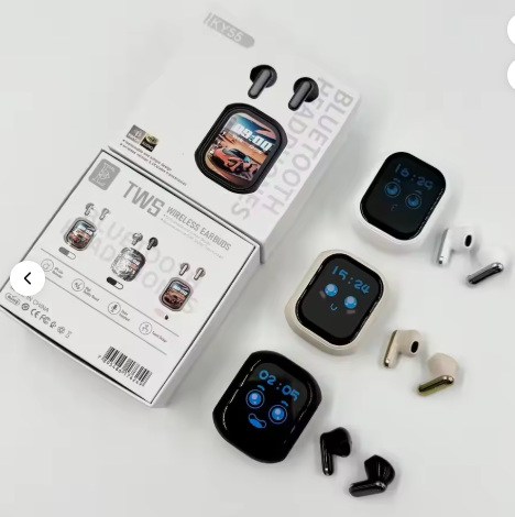Earphones with LCD Screen - Multi-Colour