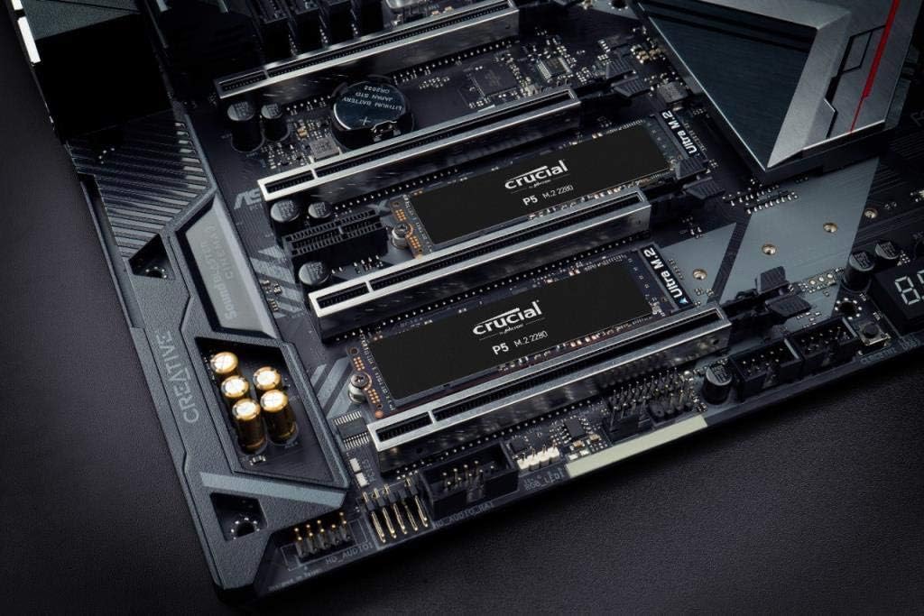 Crucial CT2000P5SSD8 P5 3D NAND NVMe PCIe M.2 SSD Black 2TB