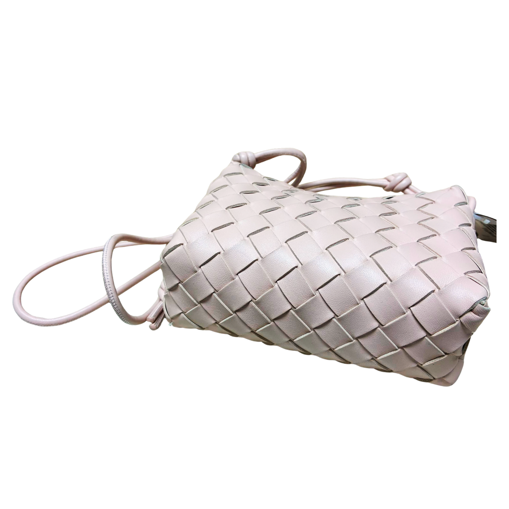 Bottega Veneta Intrecciato Mini Loop Camera Bag Leather Pink