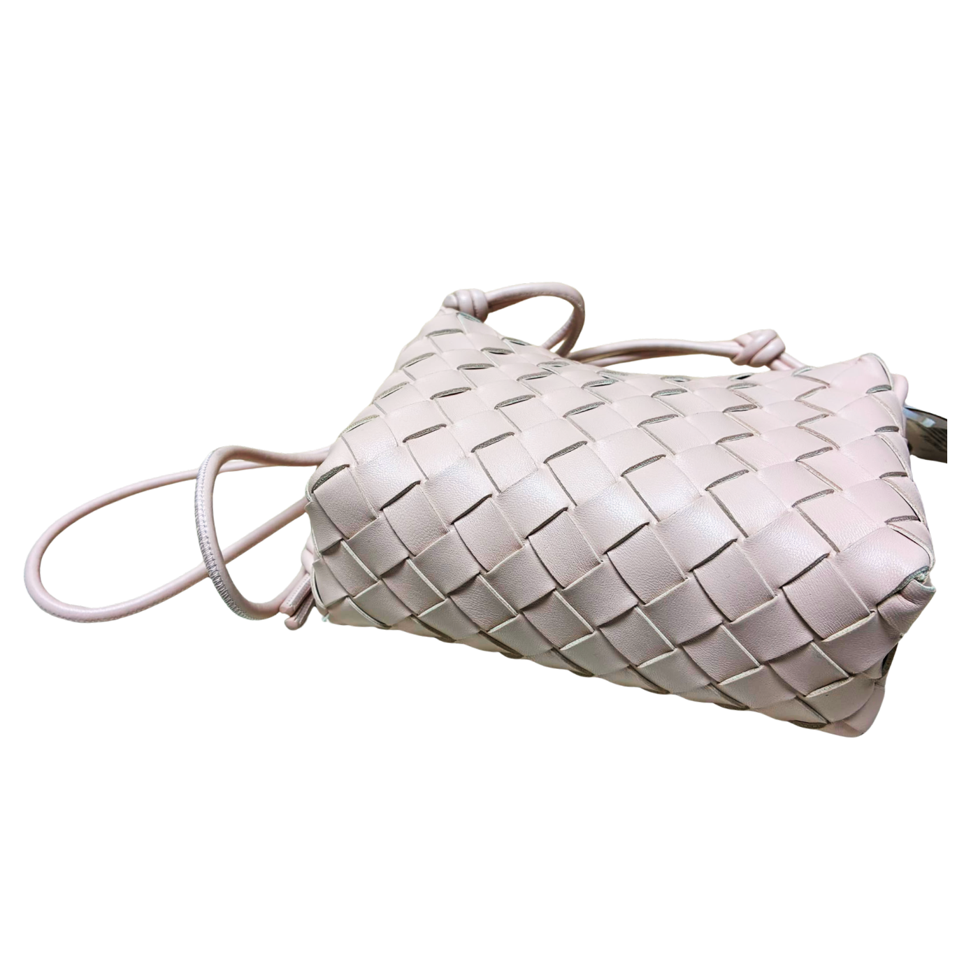 Bottega Veneta Intrecciato Mini Loop Camera Bag Leather Pink