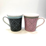 Wedgwood, Bone China Palladio Blue & Pink Mug, Set of 2
