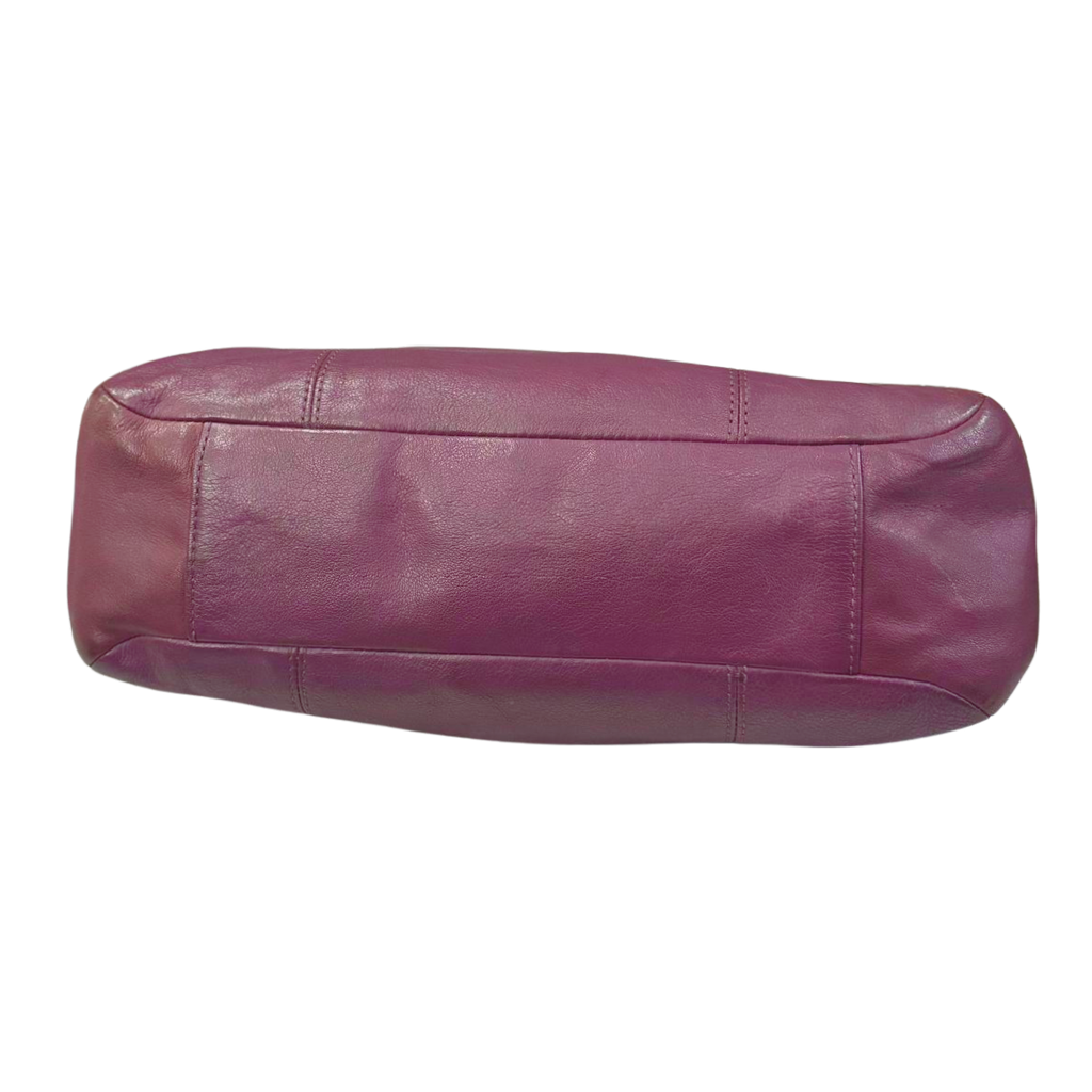Coach F15235 Violet Purple Studded Leather Shoulder Bag