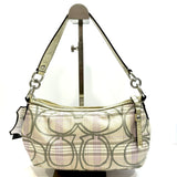 Coach 17210 Cream & Purple Shoulder Bag