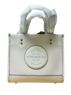 COACH C5268 Womens Dempsey Tote 22 Pebble Leather Chalk