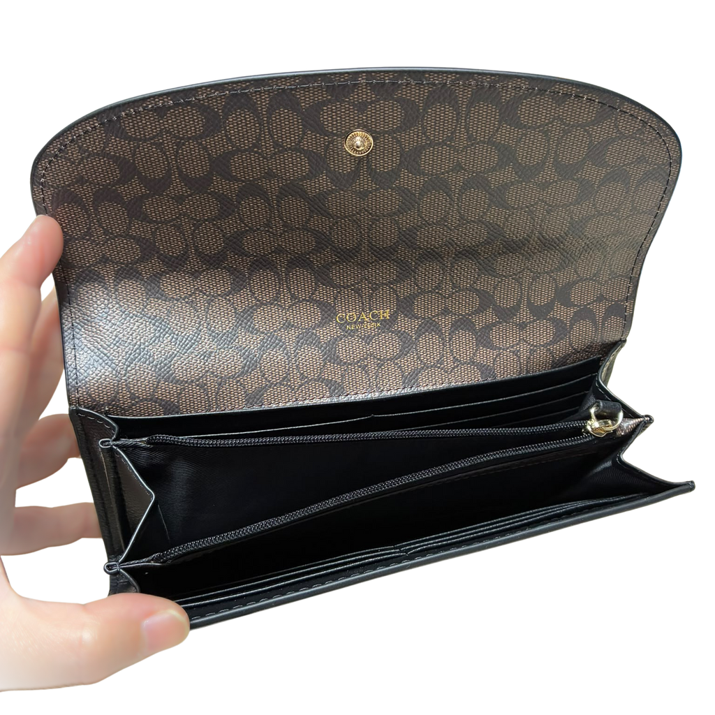 Coach  F52628 Crossgrain Leather Pop Slim Envelope Wallet