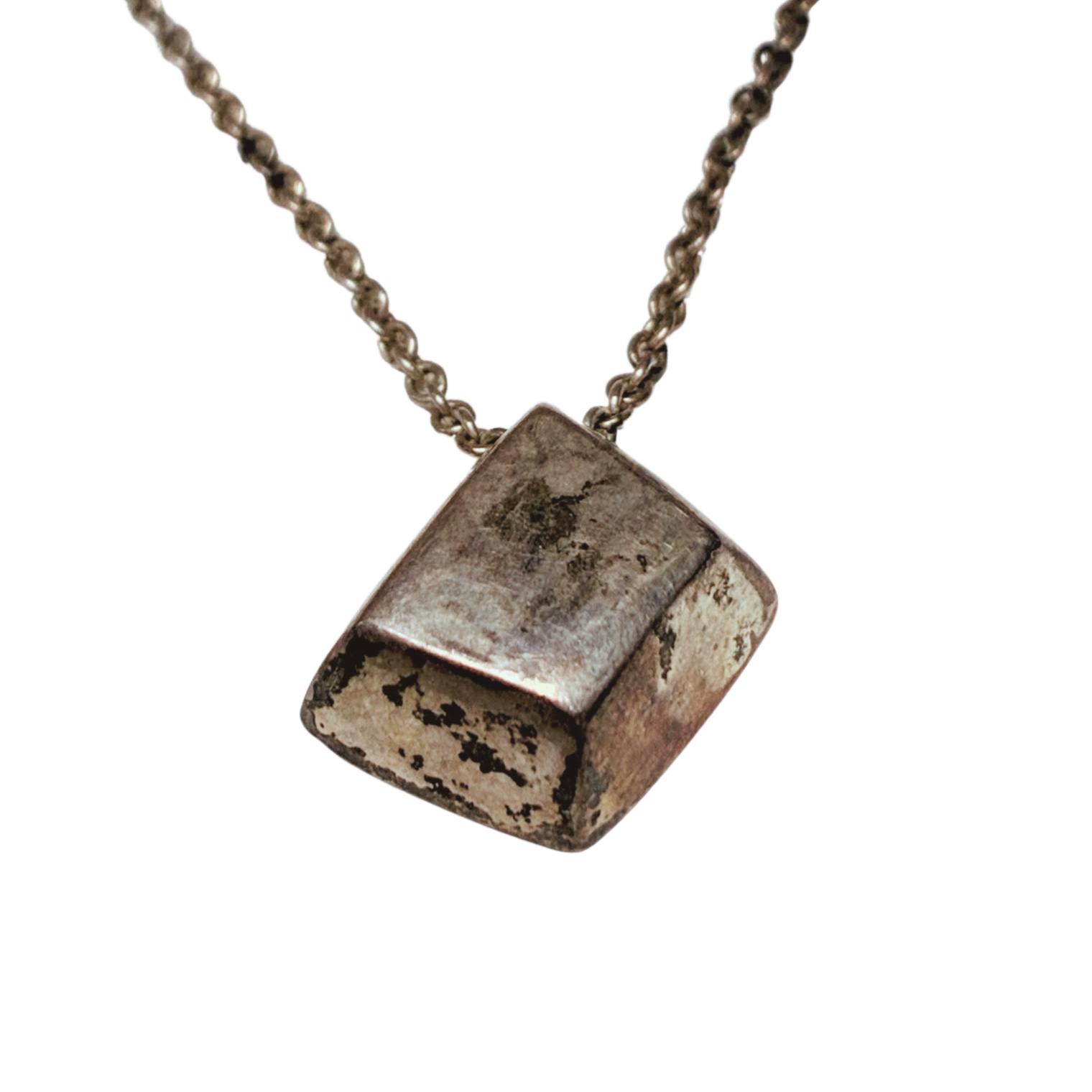 Tiffany And Co Elsa Peretti Trapezoidal Pendant Necklace Sterling Silver 6.9GM Secondary image