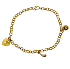 916YG Link Bracelet With Dangling Charms 5.8GM