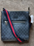 Gucci 474137 GG Black Small Messenger Bag
