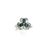 750WG Blue Sapphire & Diamond Ring