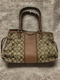 Coach Signature Canvas Snake Carryall Saddle